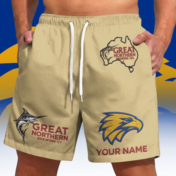 West Coast Eagles AFL x Great Northern Beer Short Pants Custom Name Gifts For Fans - Limited Edition