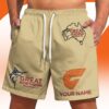 GWS Giants AFL x Great Northern Beer Short Pants Custom Name Gifts For Fans - Limited Edition