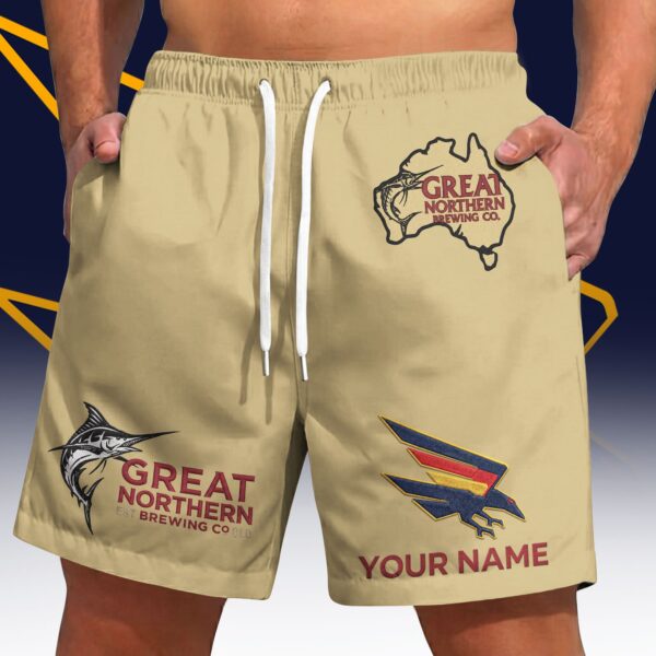 Adelaide Crows AFL x Great Northern Beer Short Pants Custom Name Gifts For Fans - Limited Edition