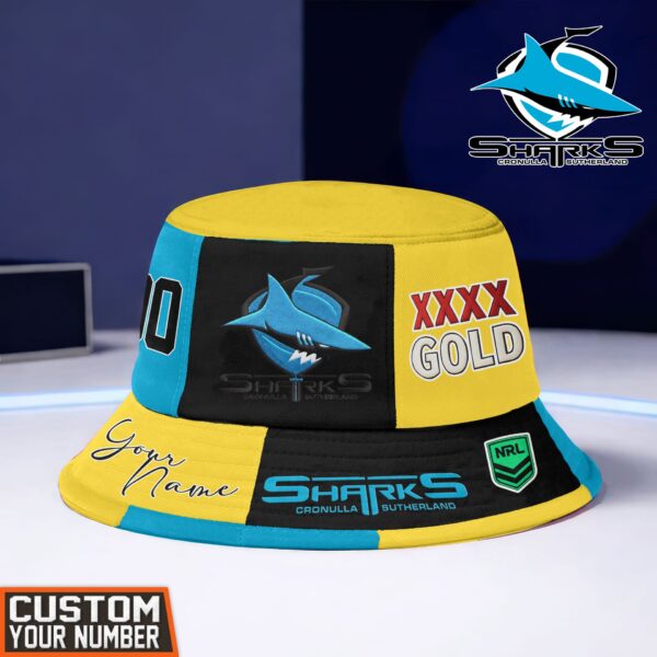 Cronulla Sharks NRL x XXXX Gold Beer Bucket Hat For Fans - Limited Edition