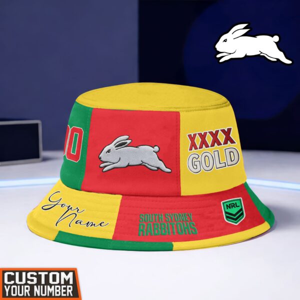 South Sydney Rabbitohs NRL x XXXX Gold Beer Bucket Hat For Fans - Limited Edition