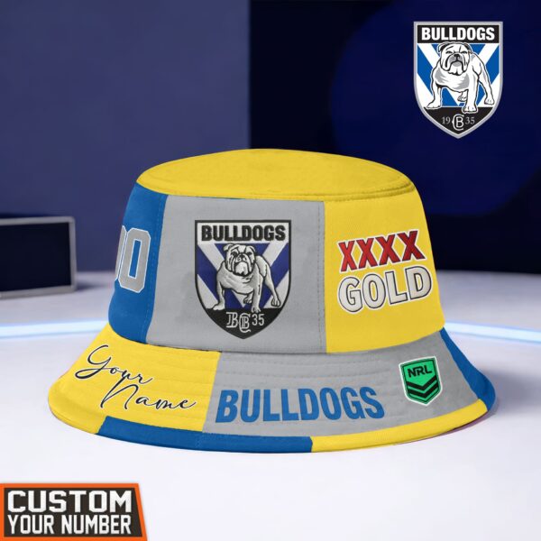 Canterbury Bulldogs NRL x XXXX Gold Beer Bucket Hat For Fans - Limited Edition