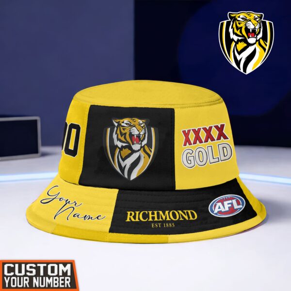 Richmond Tigers AFL x XXXX Gold Beer Bucket Hat For Fans - Limited Edition