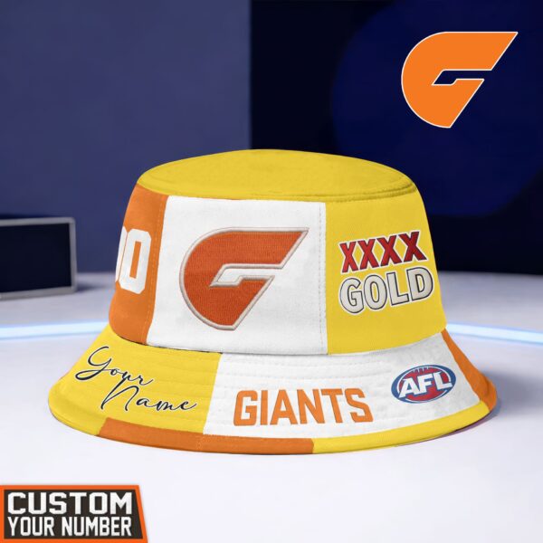 GWS Giants AFL x XXXX Gold Beer Bucket Hat For Fans - Limited Edition