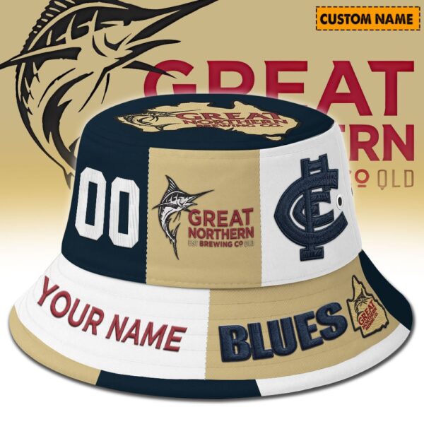 Carlton Blues AFL x Great Northern Beer Bucket Hat For Fans - Limited Edition