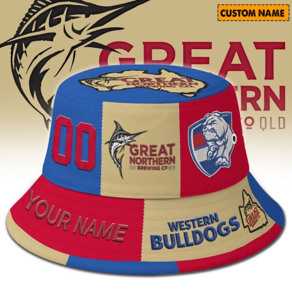 Western Bulldogs AFL x Great Northern Beer Bucket Hat For Fans - Limited Edition