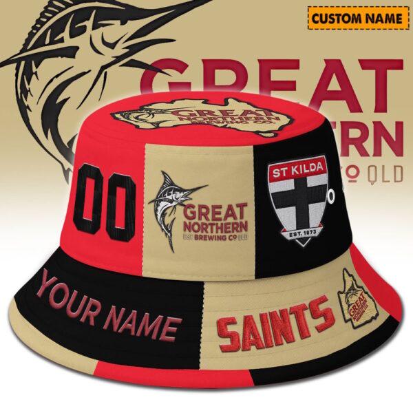 St Kilda Saints AFL x Great Northern Beer Bucket Hat For Fans - Limited Edition
