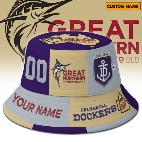 Fremantle Dockers AFL x Great Northern Beer Bucket Hat For Fans - Limited Edition