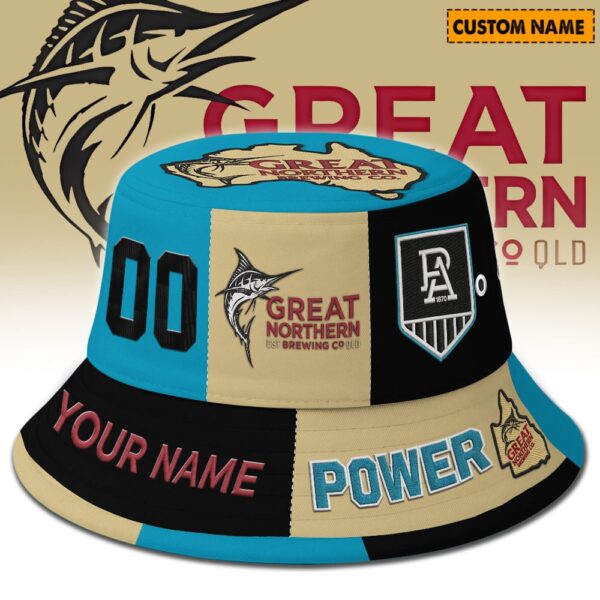 Port Adelaide Power AFL x Great Northern Beer Bucket Hat For Fans - Limited Edition