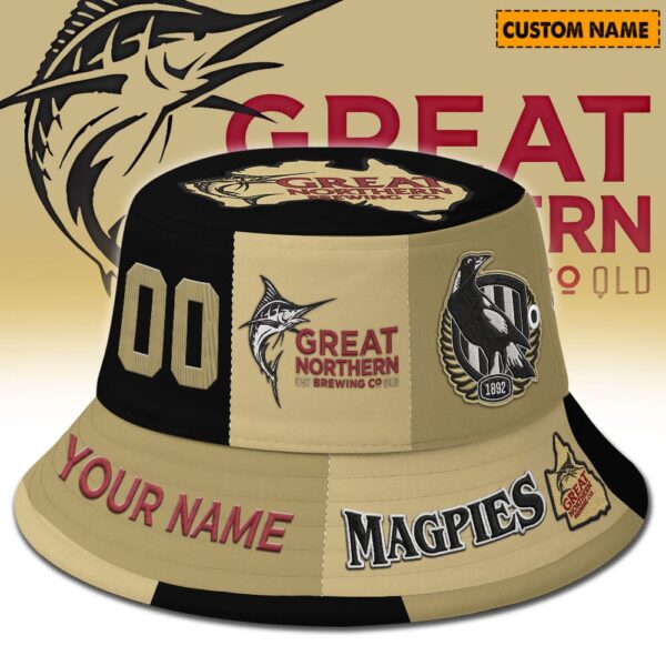 Collingwood Magpies AFL x Great Northern Beer Bucket Hat For Fans - Limited Edition