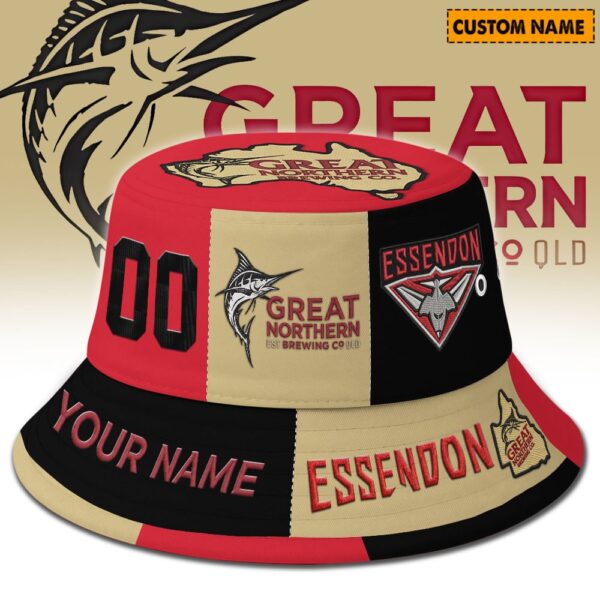 Essendon Bombers AFL x Great Northern Beer Bucket Hat For Fans - Limited Edition