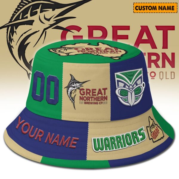 New Zealand Warriors NRL x Great Northern Beer Bucket Hat For Fans - Limited Edition