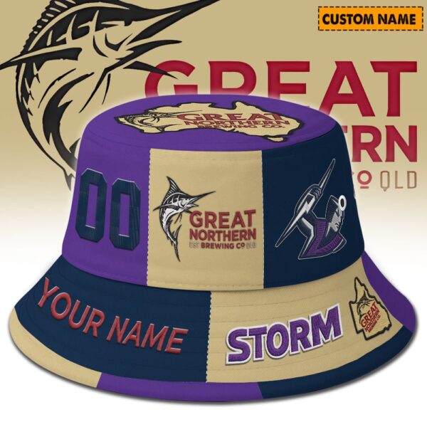 Melbourne Storm NRL x Great Northern Beer Bucket Hat For Fans - Limited Edition