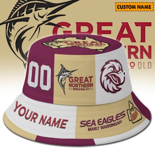 Manly Sea Eagles NRL x Great Northern Beer Bucket Hat For Fans - Limited Edition