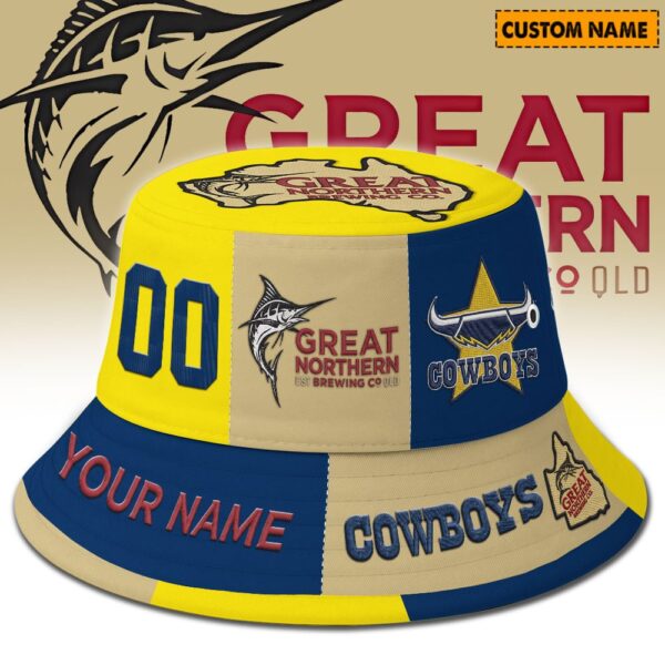 North QLD Cowboys NRL x Great Northern Beer Bucket Hat For Fans - Limited Edition