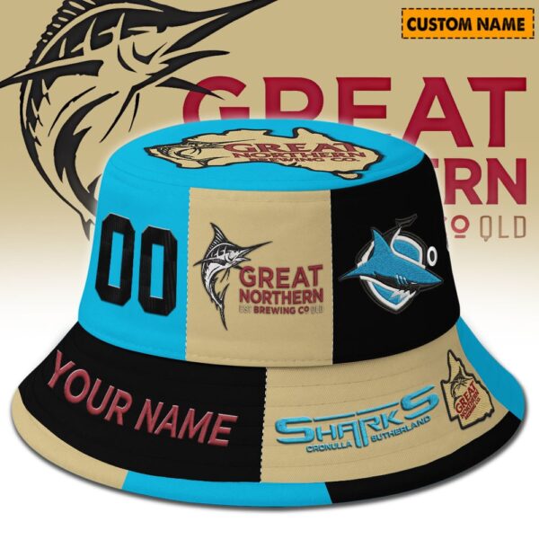 Cronulla Sharks NRL x Great Northern Beer Bucket Hat For Fans - Limited Edition