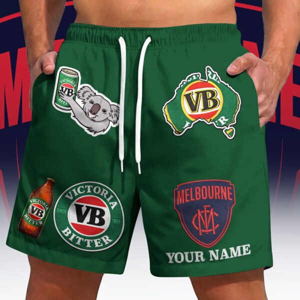 Melbourne Demons AFL x Victoria Bitter Short Pants Custom Name Gifts For Fans - Limited Edition