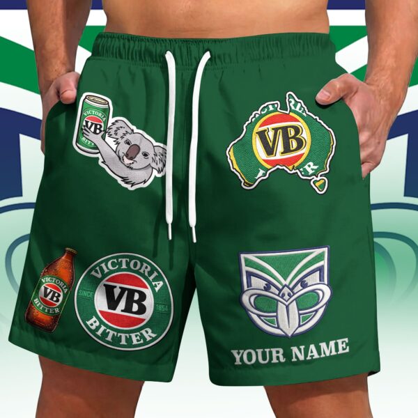 New Zealand Warriors NRL x Victoria Bitter Short Pants Custom Name Gifts For Fans - Limited Edition