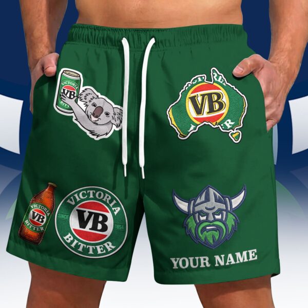 Canberra Raiders NRL x Victoria Bitter Short Pants Custom Name Gifts For Fans - Limited Edition