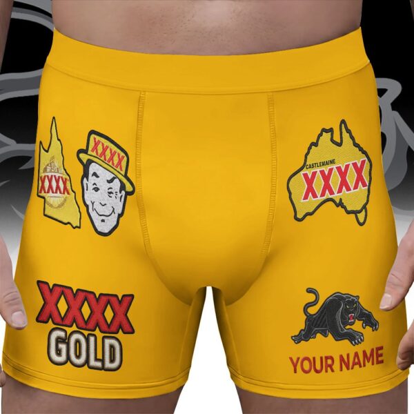 Penrith Panthers NRL x XXXX Gold Men's Boxer Brief Custom Name Gifts For Fans - Limited Edition