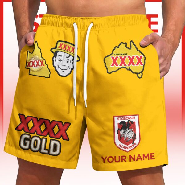 St. George Dragons NRL x XXXX Gold Short Pants Personalized Gifts For Fans - Limited Edition