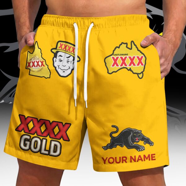 Penrith Panthers NRL x XXXX Gold Short Pants Personalized Gifts For Fans - Limited Edition