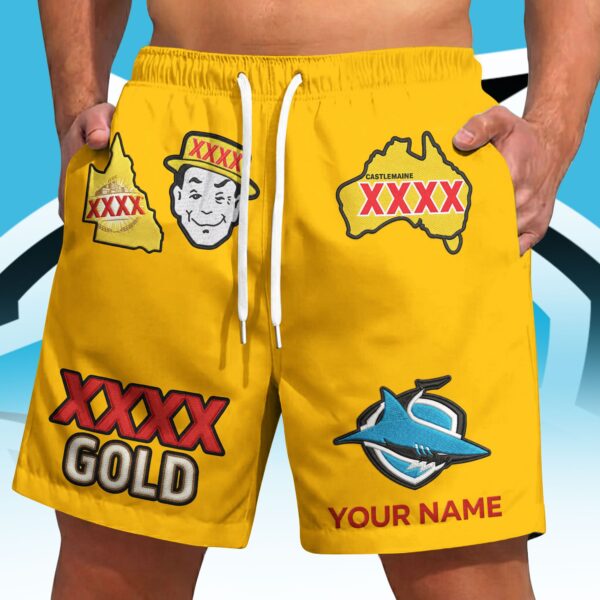 Cronulla Sharks NRL x XXXX Gold Short Pants Personalized Gifts For Fans - Limited Edition