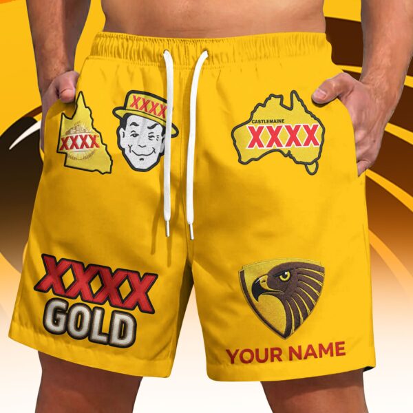 Hawthorn Hawks AFL x XXXX Gold Short Pants Personalized Gifts For Fans - Limited Edition