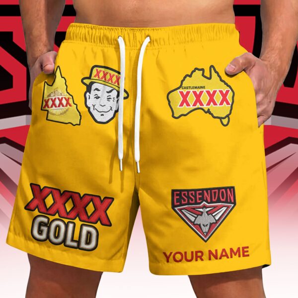 Essendon Bombers AFL x XXXX Gold Short Pants Personalized Gifts For Fans - Limited Edition