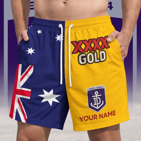 Fremantle Dockers AFL x XXXX Gold Australia Flag Short Pants Personalized Gifts For Fans - Limited Edition