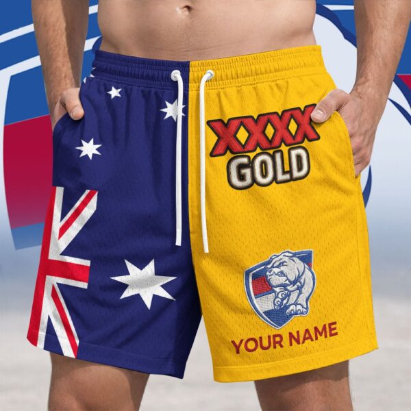 Western Bulldogs AFL x XXXX Gold Australia Flag Short Pants Personalized Gifts For Fans - Limited Edition