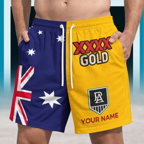 Port Adelaide Power AFL x XXXX Gold Australia Flag Short Pants Personalized Gifts For Fans - Limited Edition