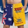 North QLD Cowboys NRL x XXXX Gold Australia Flag Short Pants Personalized Gifts For Fans - Limited Edition