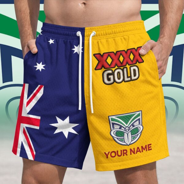 New Zealand Warriors NRL x XXXX Gold Australia Flag Short Pants Personalized Gifts For Fans - Limited Edition