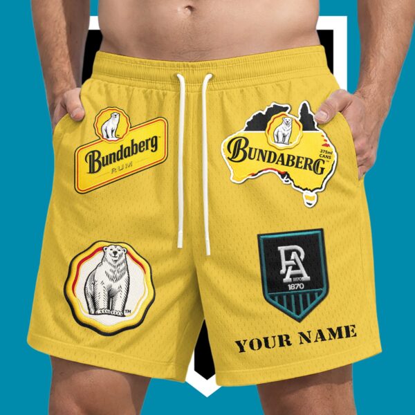 Port Adelaide Power AFL x Bundaberg Rum Short Pants Personalized Gifts For Fans - Limited Edition
