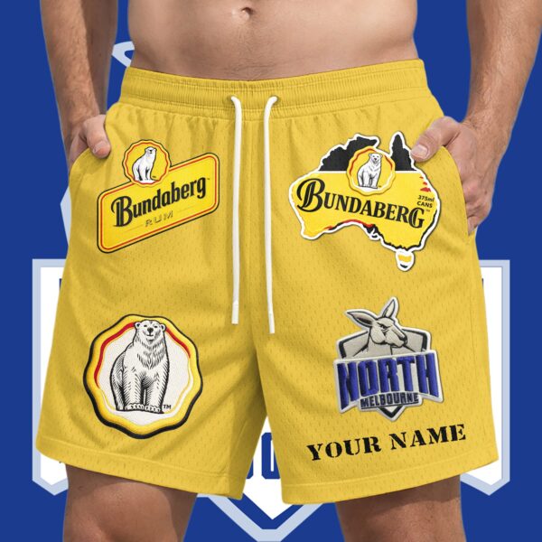 North Melbourne Kangaroos AFL x Bundaberg Rum Short Pants Personalized Gifts For Fans - Limited Edition