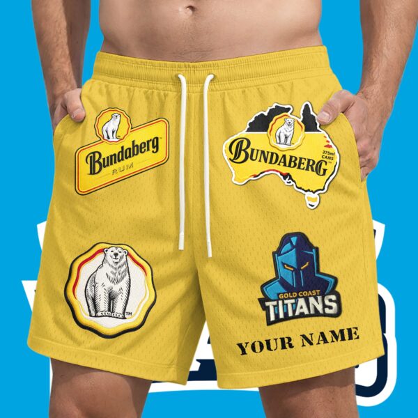 Gold Coast Titans NRL x Bundaberg Rum Short Pants Personalized Gifts For Fans - Limited Edition