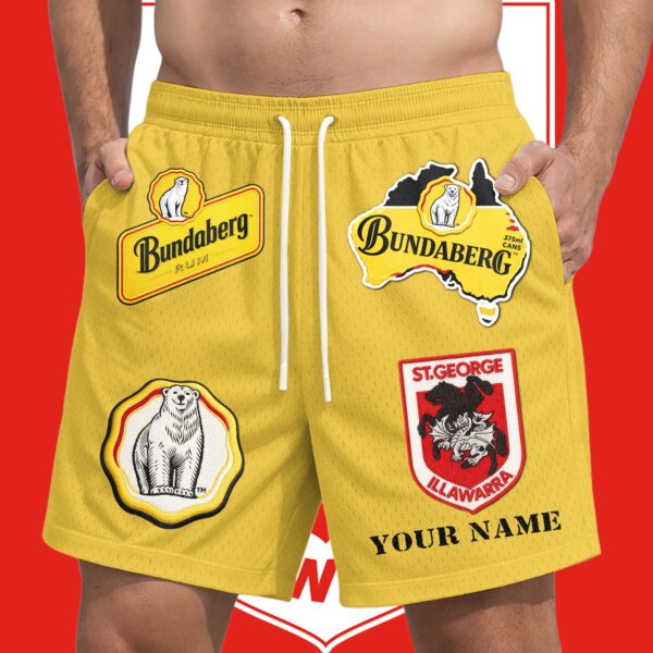 St. George Dragons NRL x Bundaberg Rum Short Pants Personalized Gifts For Fans - Limited Edition