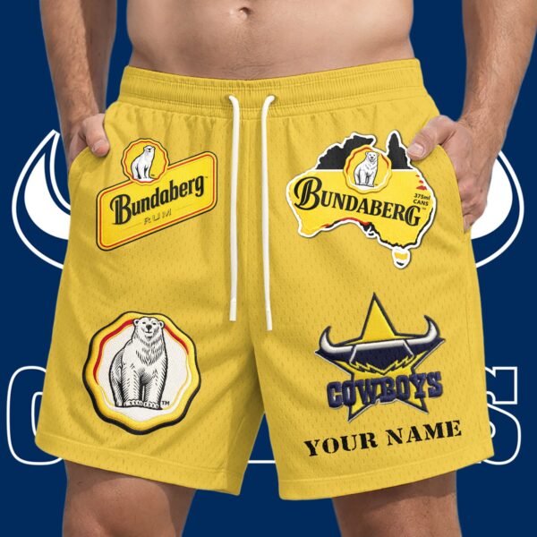 North QLD Cowboys NRL x Bundaberg Rum Short Pants Personalized Gifts For Fans - Limited Edition