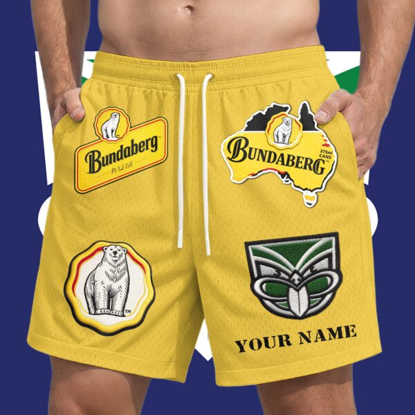 New Zealand Warriors NRL x Bundaberg Rum Short Pants Personalized Gifts For Fans - Limited Edition