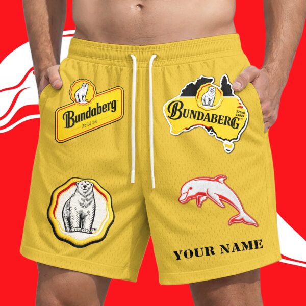 The Dolphins NRL x Bundaberg Rum Short Pants Personalized Gifts For Fans - Limited Edition