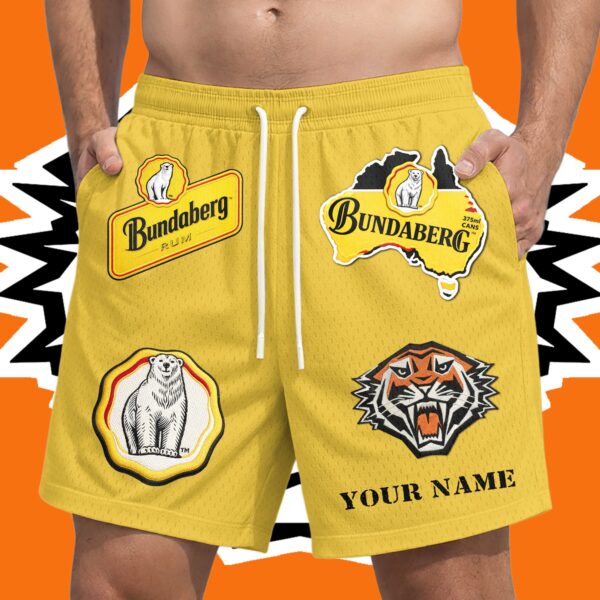 Wests Tigers NRL x Bundaberg Rum Short Pants Personalized Gifts For Fans - Limited Edition