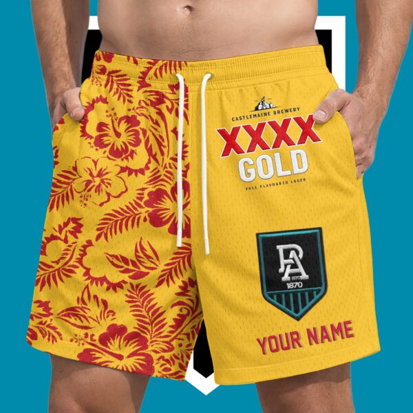 Port Adelaide Power AFL x XXXX Gold Short Pants Personalized Gifts For Fans - Limited Edition