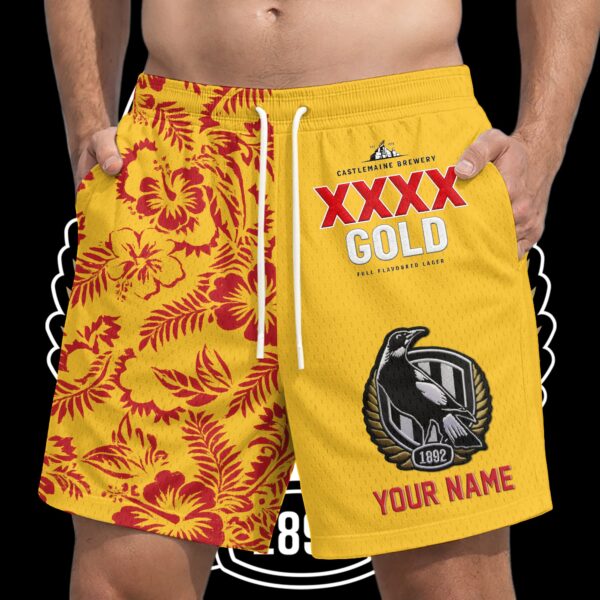 Collingwood Magpies AFL x XXXX Gold Short Pants Personalized Gifts For Fans - Limited Edition