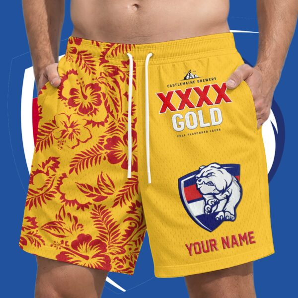 Western Bulldogs AFL x XXXX Gold Short Pants Personalized Gifts For Fans - Limited Edition