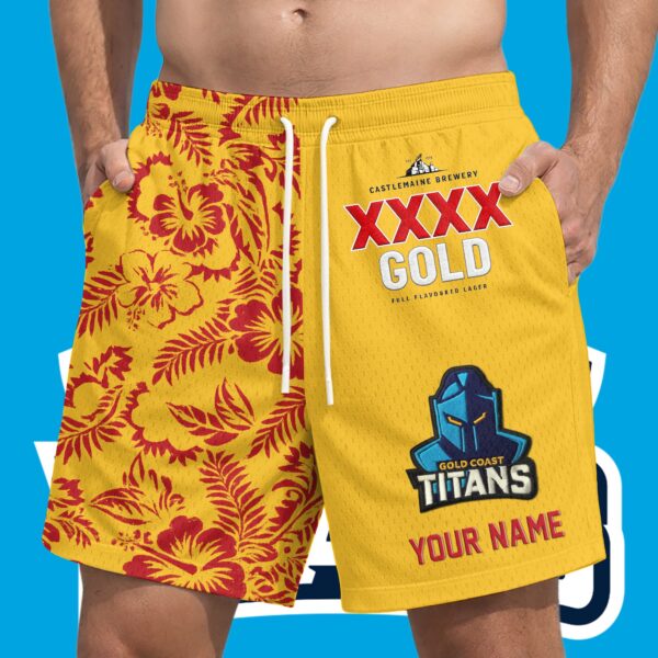 Gold Coast Titans NRL XXXX Gold Short Pants Personalized Gifts For Fans - Limited Edition