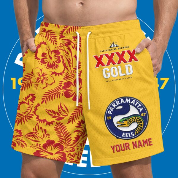 Parramatta Eels NRL XXXX Gold Short Pants Personalized Gifts For Fans - Limited Edition