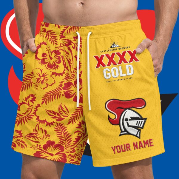 Newcastle Knights NRL XXXX Gold Short Pants Personalized Gifts For Fans - Limited Edition