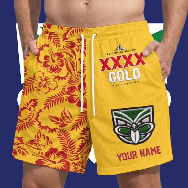 New Zealand Warriors NRL XXXX Gold Short Pants Personalized Gifts For Fans - Limited Edition