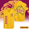 Brisbane Lions AFL x XXXX Gold Hawaiian Shirts Personalized Gifts For Fans - Limited Edition